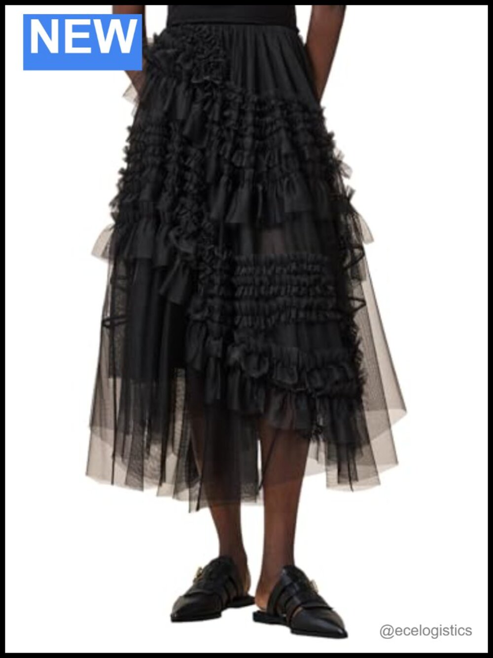 AllSaints Jen Tulle Skirt Women's Midi Skirt Polyester Zipper Closure